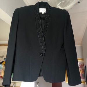 🎤🎉 Vintage Classic Formal Sequin Embellished Lord & Taylor Jacket Sz 6P